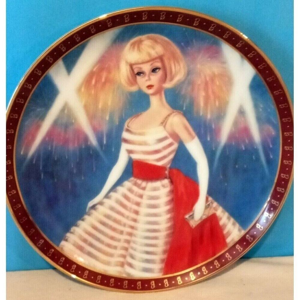 Danbury Mint Barbie Collector Plate Excellent Condition Holiday Dance *